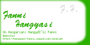 fanni hangyasi business card